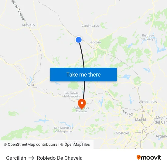 Garcillán to Robledo De Chavela map