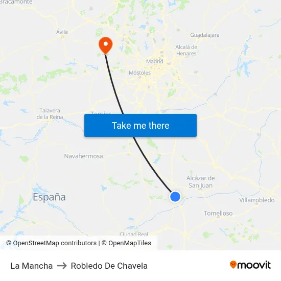 La Mancha to Robledo De Chavela map