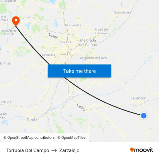 Torrubia Del Campo to Zarzalejo map
