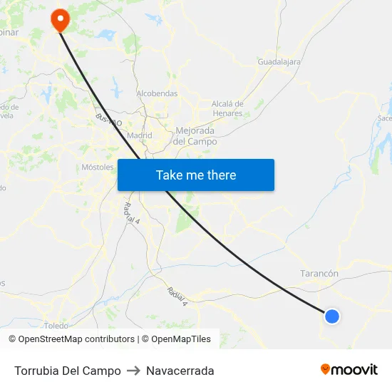 Torrubia Del Campo to Navacerrada map