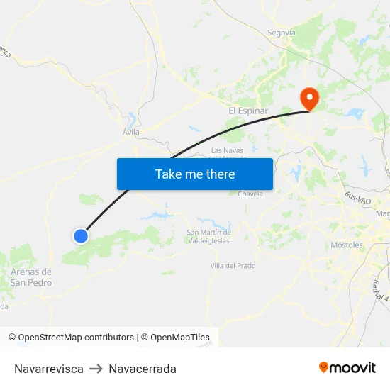 Navarrevisca to Navacerrada map