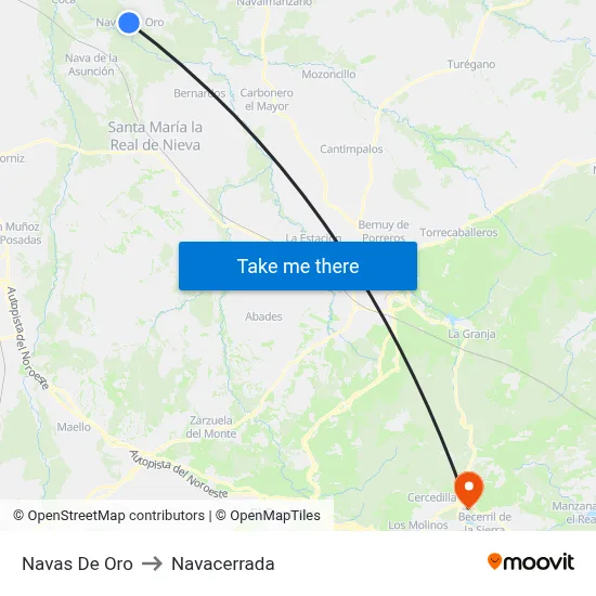 Navas De Oro to Navacerrada map
