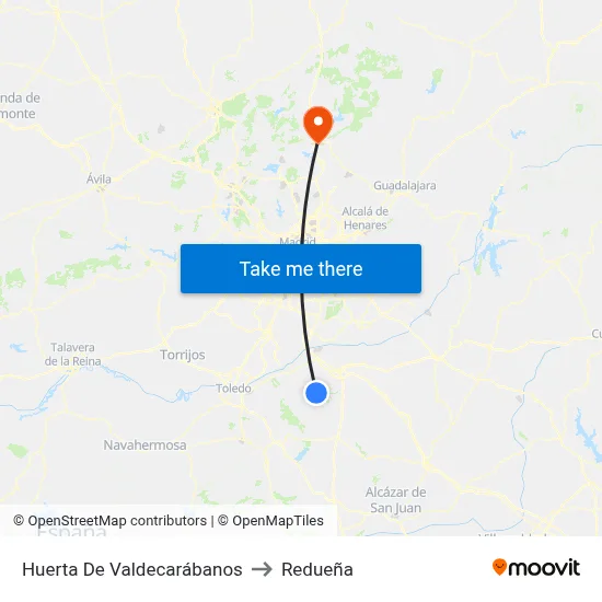 Huerta De Valdecarábanos to Redueña map