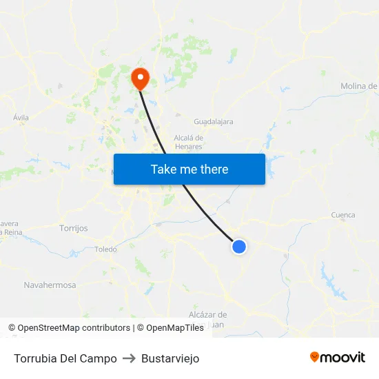 Torrubia Del Campo to Bustarviejo map