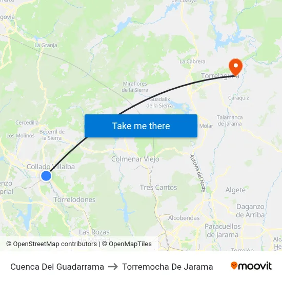 Cuenca Del Guadarrama to Torremocha De Jarama map