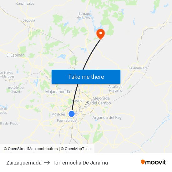 Zarzaquemada to Torremocha De Jarama map