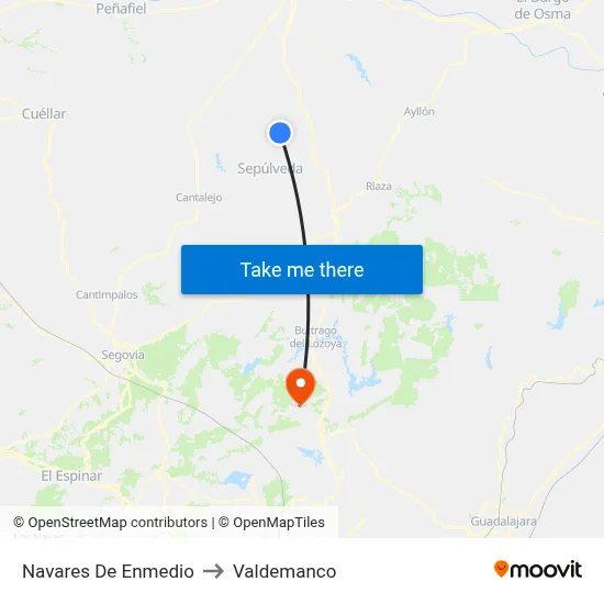 Navares De Enmedio to Valdemanco map