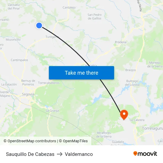 Sauquillo De Cabezas to Valdemanco map