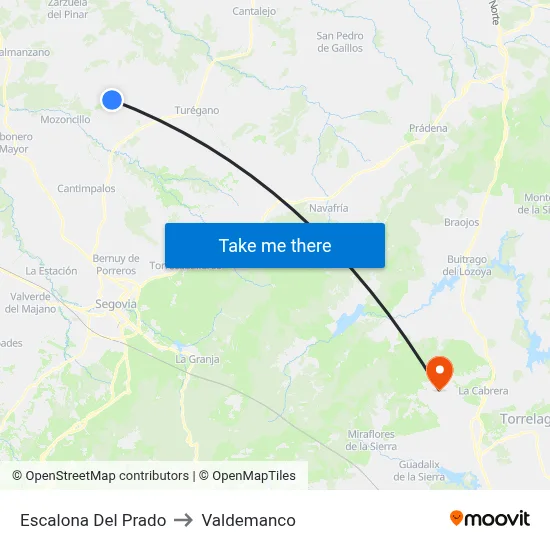 Escalona Del Prado to Valdemanco map