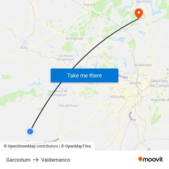 Garciotum to Valdemanco map