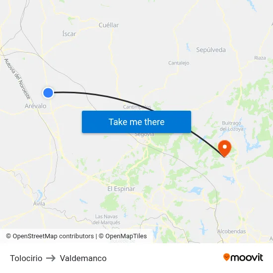 Tolocirio to Valdemanco map