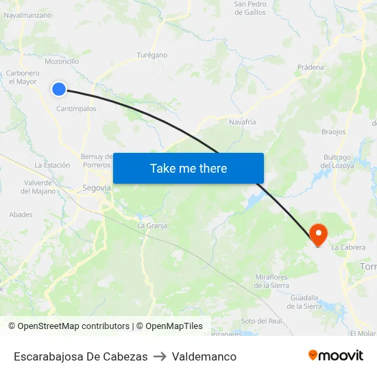 Escarabajosa De Cabezas to Valdemanco map