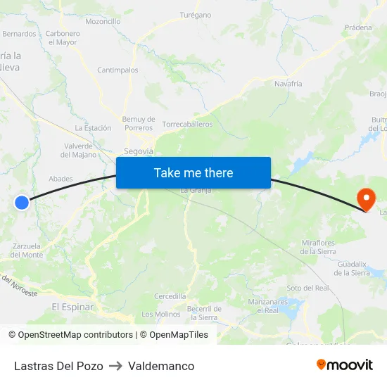 Lastras Del Pozo to Valdemanco map