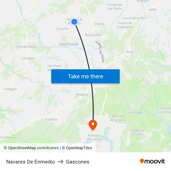 Navares De Enmedio to Gascones map