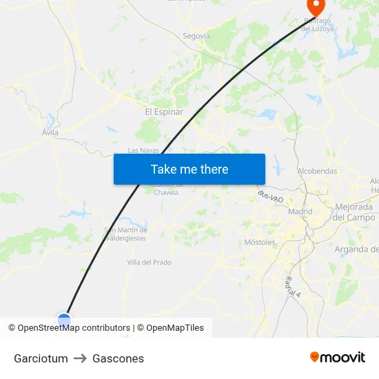 Garciotum to Gascones map