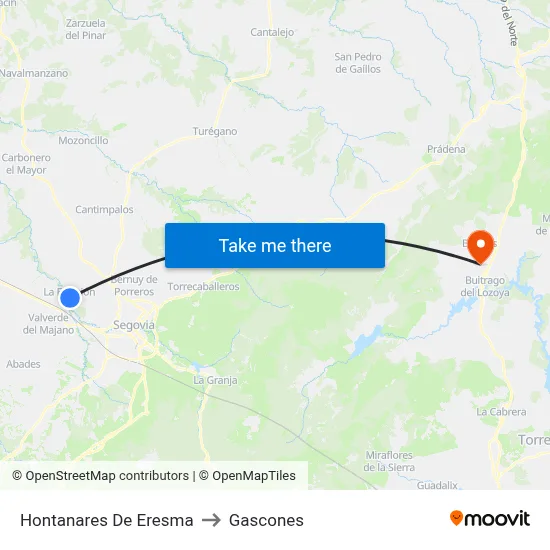 Hontanares De Eresma to Gascones map