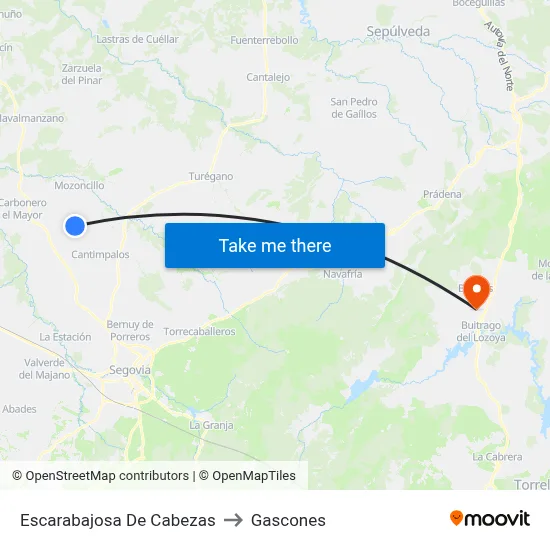 Escarabajosa De Cabezas to Gascones map