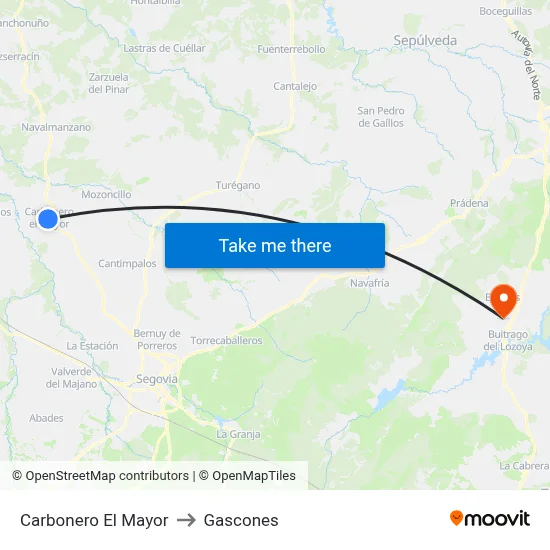Carbonero El Mayor to Gascones map