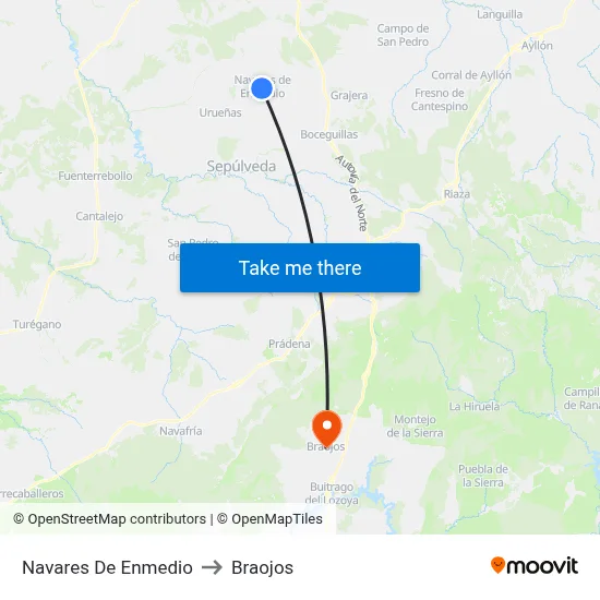 Navares De Enmedio to Braojos map
