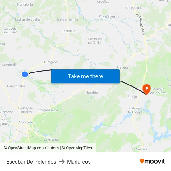 Escobar De Polendos to Madarcos map
