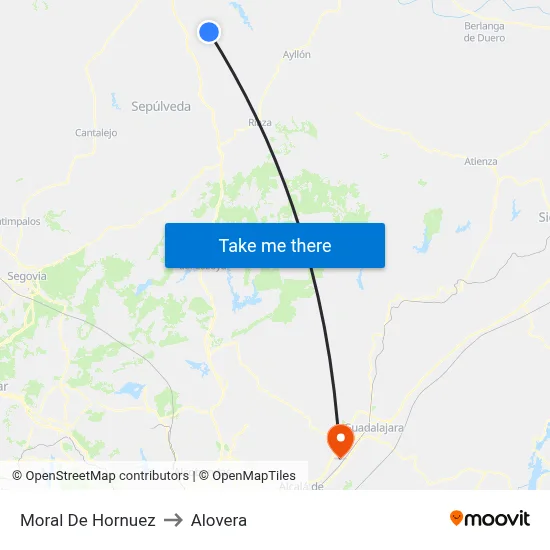 Moral De Hornuez to Alovera map