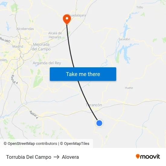 Torrubia Del Campo to Alovera map