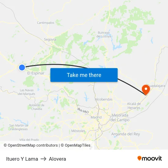 Ituero Y Lama to Alovera map