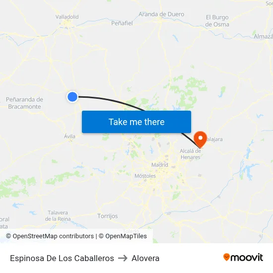 Espinosa De Los Caballeros to Alovera map