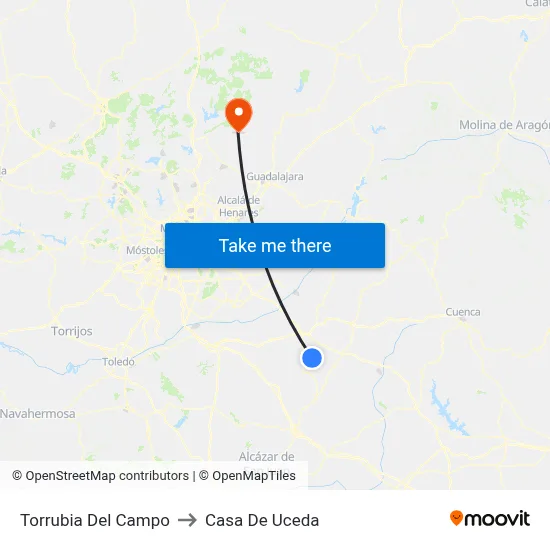 Torrubia Del Campo to Casa De Uceda map