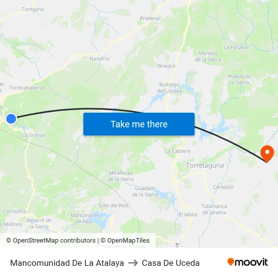Mancomunidad De La Atalaya to Casa De Uceda map