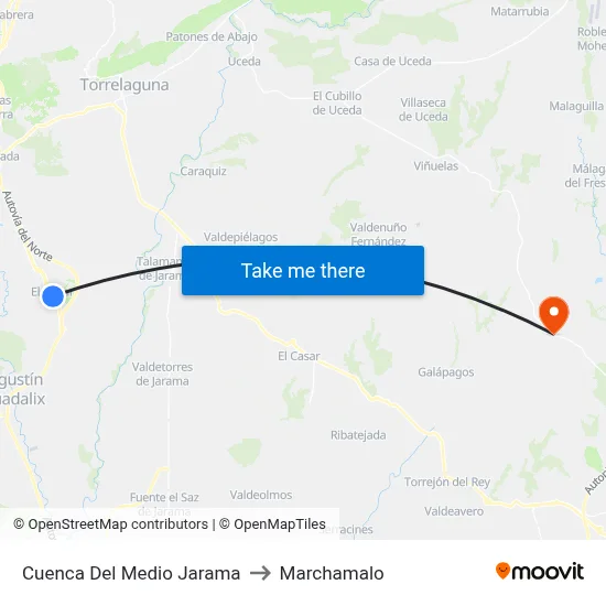 Cuenca Del Medio Jarama to Marchamalo map
