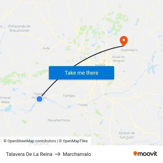 Talavera De La Reina to Marchamalo map