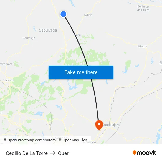 Cedillo De La Torre to Quer map