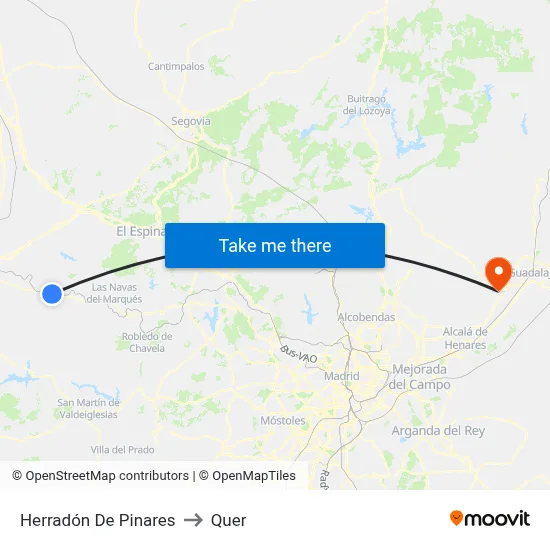 Herradón De Pinares to Quer map