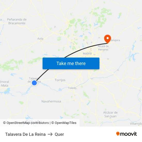 Talavera De La Reina to Quer map
