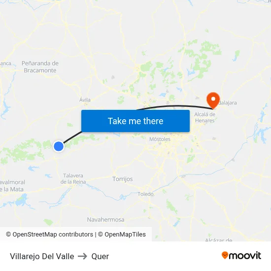 Villarejo Del Valle to Quer map