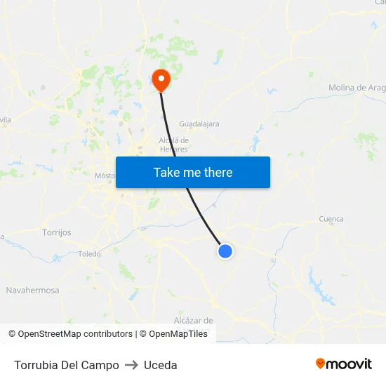 Torrubia Del Campo to Uceda map