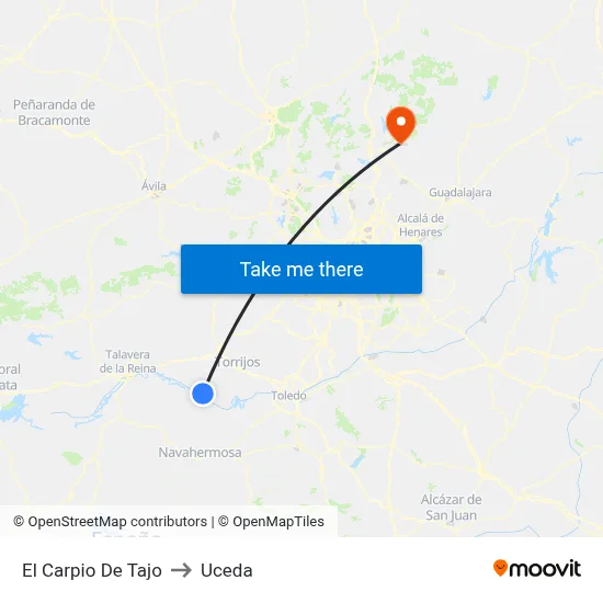 El Carpio De Tajo to Uceda map