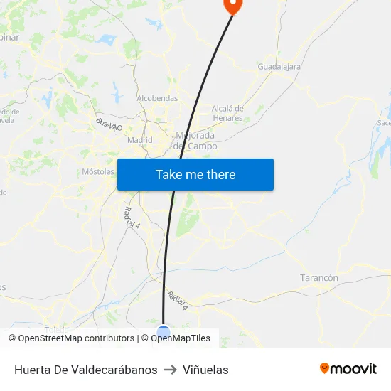 Huerta De Valdecarábanos to Viñuelas map