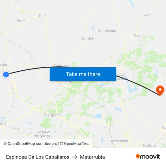 Espinosa De Los Caballeros to Matarrubia map