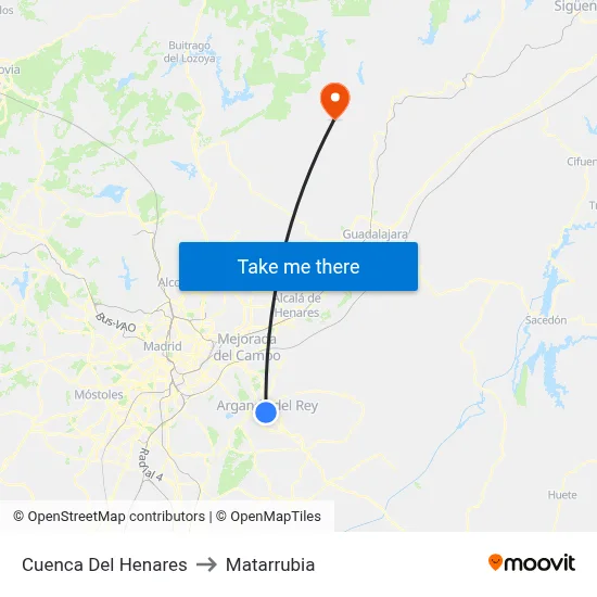Cuenca Del Henares to Matarrubia map