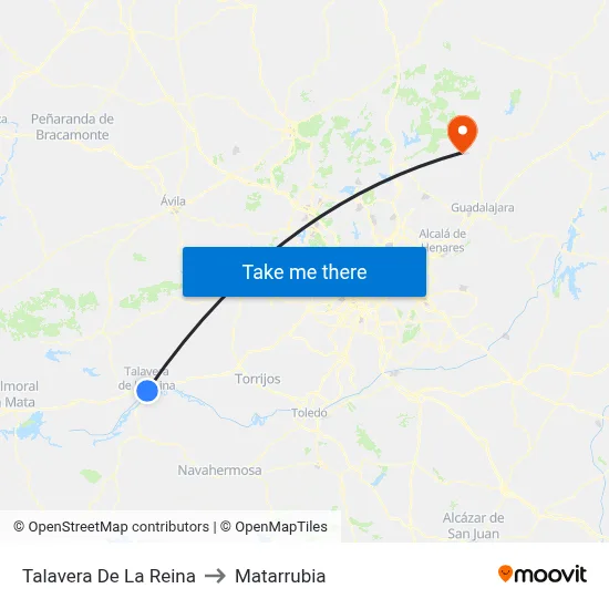 Talavera De La Reina to Matarrubia map