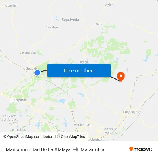 Mancomunidad De La Atalaya to Matarrubia map