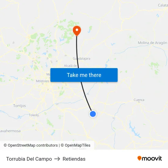 Torrubia Del Campo to Retiendas map