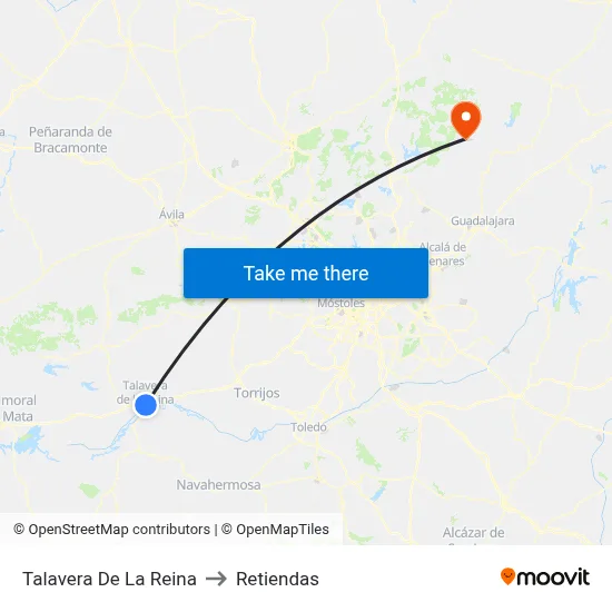 Talavera De La Reina to Retiendas map