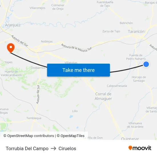 Torrubia Del Campo to Ciruelos map