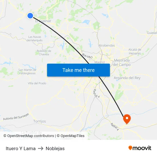 Ituero Y Lama to Noblejas map