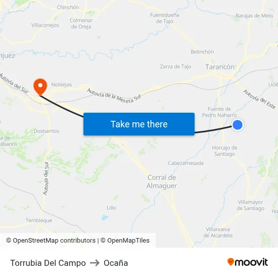 Torrubia Del Campo to Ocaña map