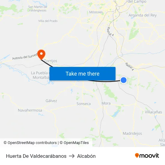 Huerta De Valdecarábanos to Alcabón map