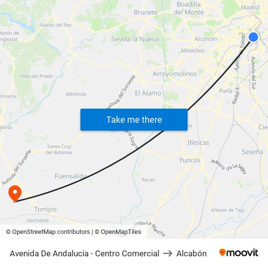 Avenida De Andalucía - Centro Comercial to Alcabón map